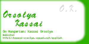 orsolya kassai business card